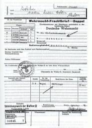 Wehrmacht freight bill